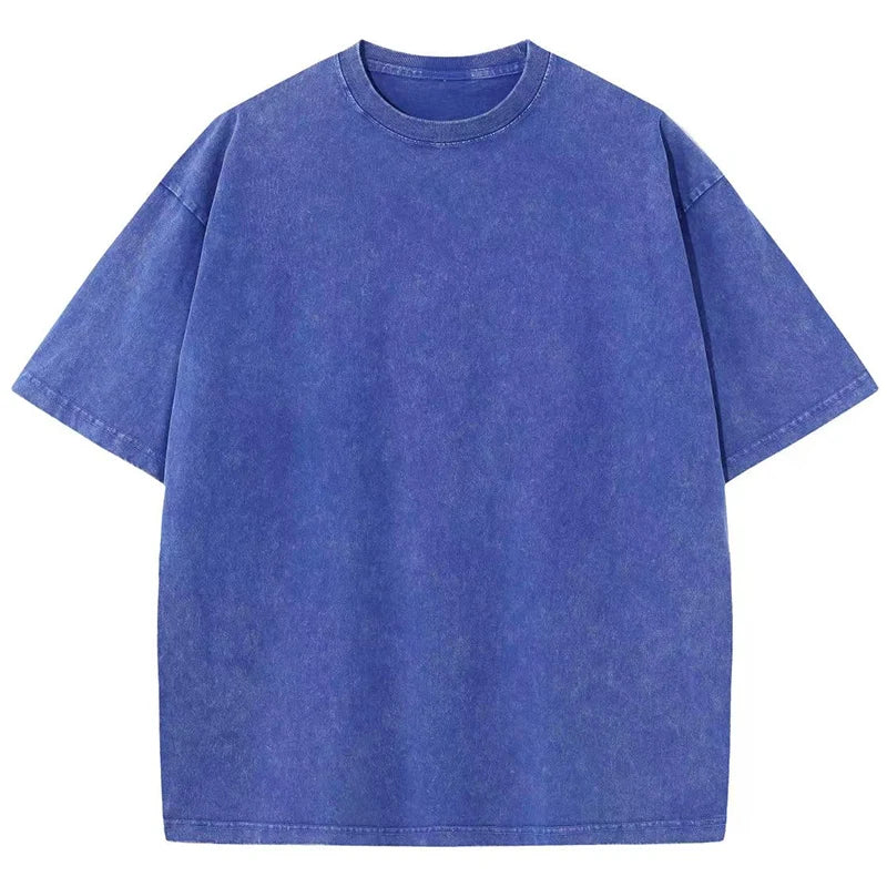 アメリカンレトロ ヘビーウェイト無地Tシャツ｜洗い加工 オーバーサイズ半袖 メンズ・レディース