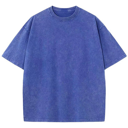 アメリカンレトロ ヘビーウェイト無地Tシャツ｜洗い加工 オーバーサイズ半袖 メンズ・レディース